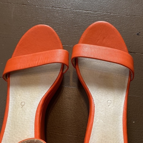 Joe fresh shoes orange platform ankle strap adjustable size 9 - Picture 4 of 7